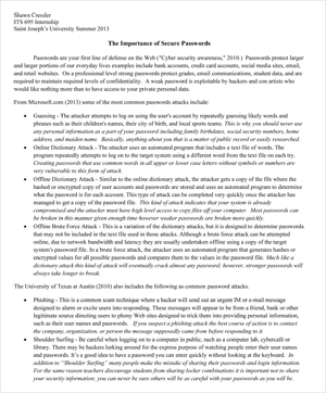 Passwords Memo